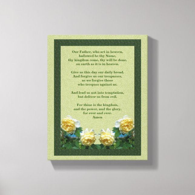 Lord's Prayer Vårt Far Ro Canvastryck (Framsida)