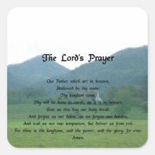 Lord's Prayer vid Varg Fork Valley Fyrkantigt Klistermärke