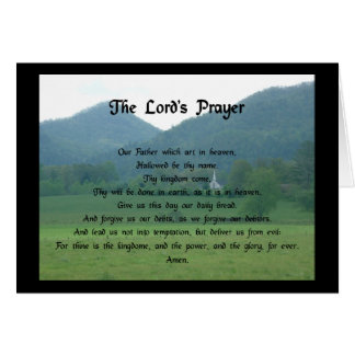 Lord's Prayer vid Varg Fork Valley Hälsningskort