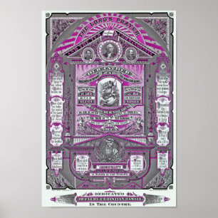 Lord's Prayer vintage engrave (Rosa) Poster