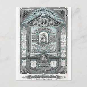 Lord's Prayer-vintagen som gravar Vykort