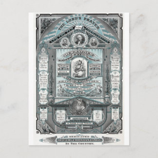 Lord's Prayer-vintagen som gravar Vykort