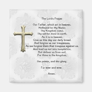 Lord's Prayer (vit) Magnet