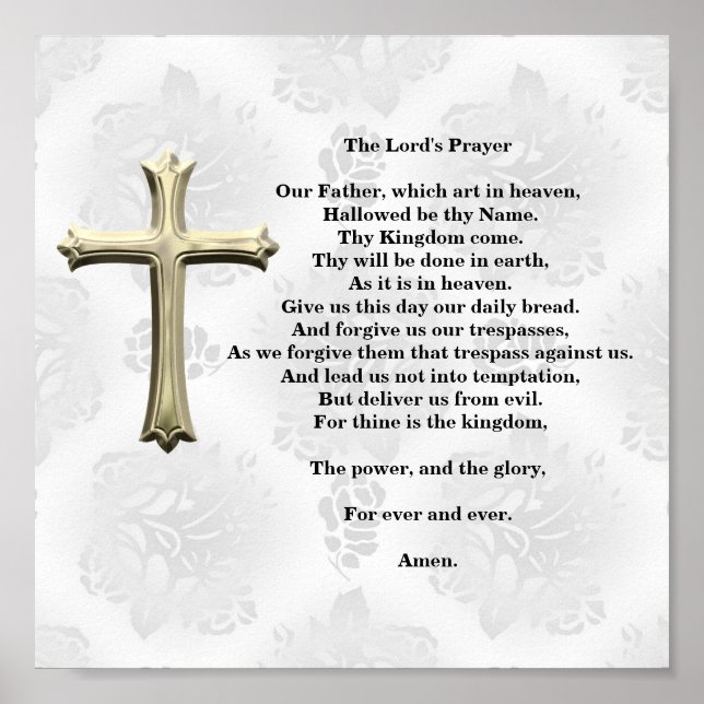 Lord's Prayer (vit) Poster (Framsidan)