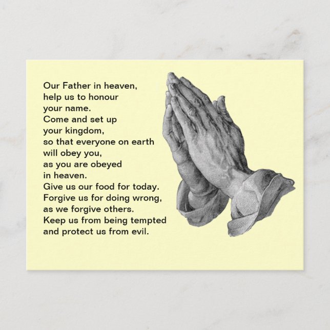 Lord's Prayer Vykort (Framsida)