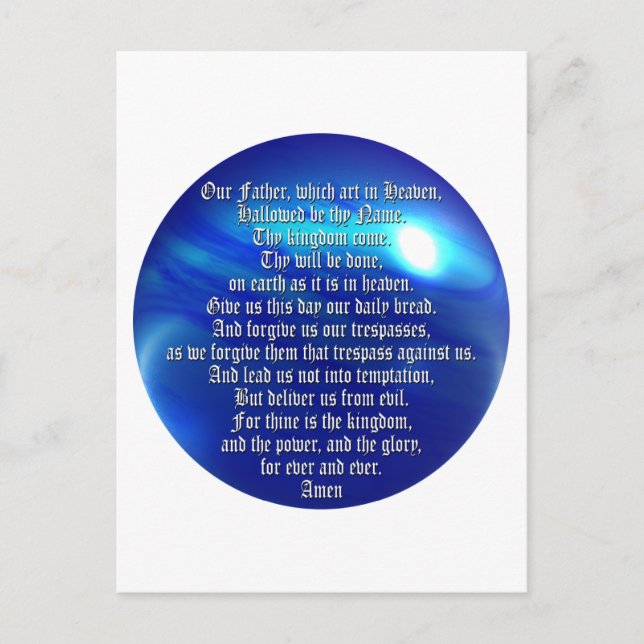 Lord's Prayer Vykort (Framsida)