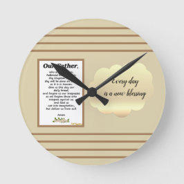 Lord's Prayer Wall Clock Rund Klocka