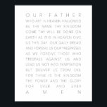 Lord's Prayer White Poster<br><div class="desc">Lord's Prayer White</div>