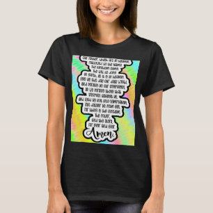 Lords Prayers Prayer Amen Christian Woman Jesus Re T Shirt