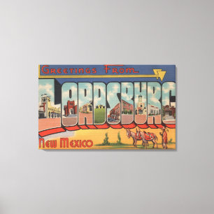 Lordsburg nya - mexico - stora brevplatser canvastryck