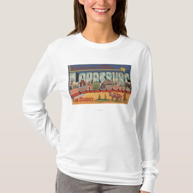 Lordsburg nya - mexico - stora brevplatser tee shirt (Framsida)