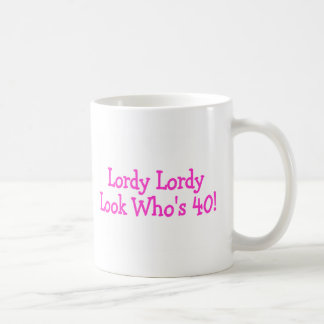 Lordy Lordy Look Whos 40 rosor Kaffemugg