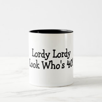 Lordy Lordy LookWhos 40 svart Två-Tonad Mugg
