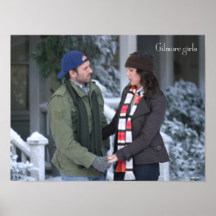 Lorelai & Luke Holding Händer i Snö Poster