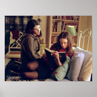 Lorelai och Rory Sitta i Bedroom Poster