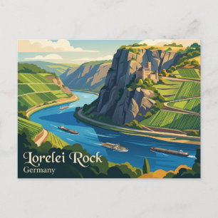 Lorelei-klippan Tyskland Vykort