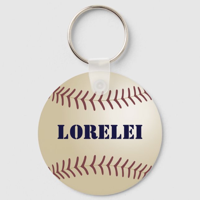 Lorelei Personlig Baseboll nyckelring - 369 (Framsida)