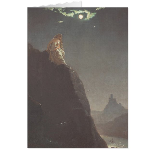 Lorelei sjöjungfru hälsningskort (Framsidan)