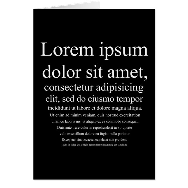Lorem Ipsum Hälsningskort (Framsidan)