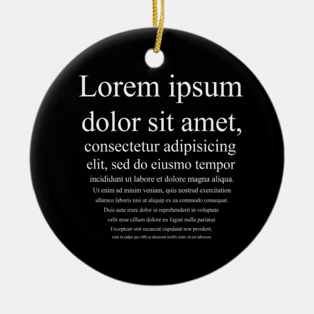 Lorem Ipsum Julgransprydnad Keramik (Framsidan)