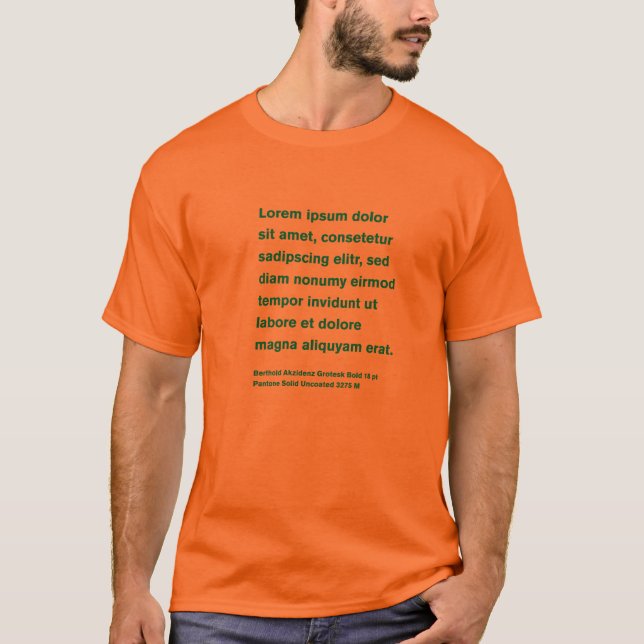 Lorem Ipsum T skjorta Shirt (Framsida)