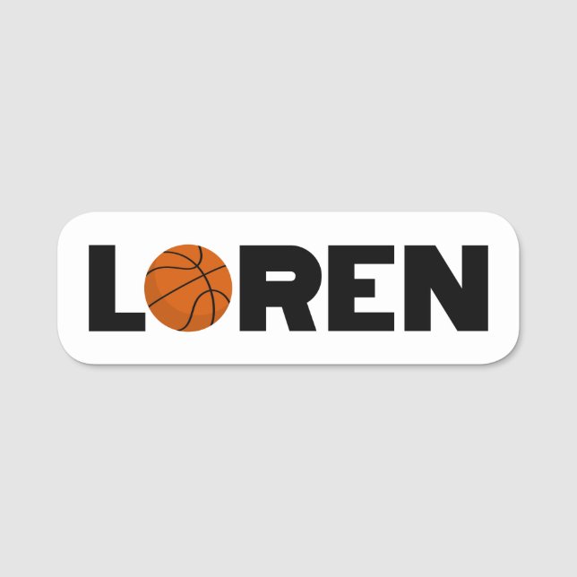 Loren Basketball Namn bricka Namnbricka (Framsida)