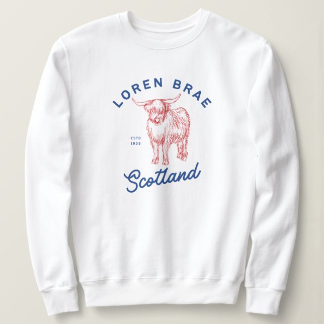 Loren Brae Scotland coo jumper T Shirt (Design framsida)