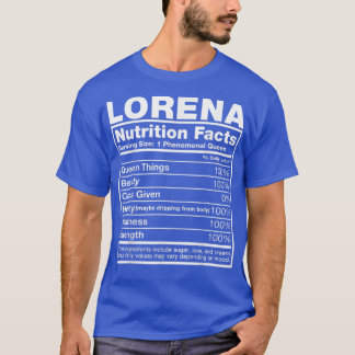 Lorena Nutrition FactsLorena Name Birthday T Shirt