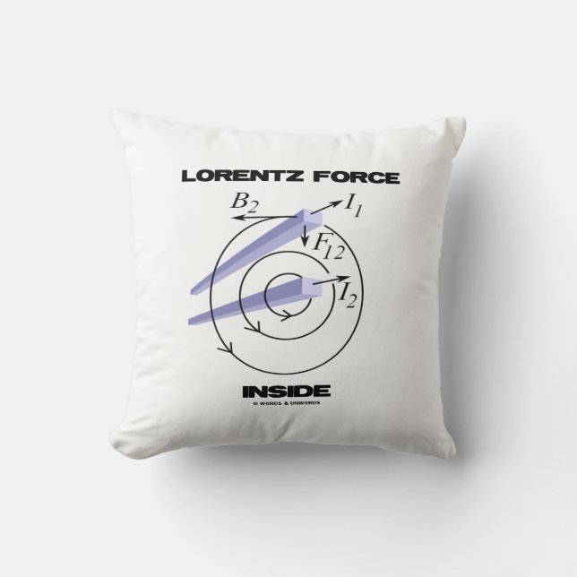 Lorentz Force Inside Electromagnetism Humor Kudde (Framsida)