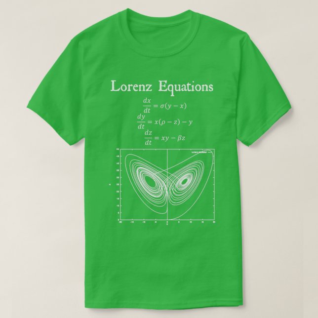 Lorenz Equation Butterfly Effect Chaos Theory Vint T Shirt (Design framsida)
