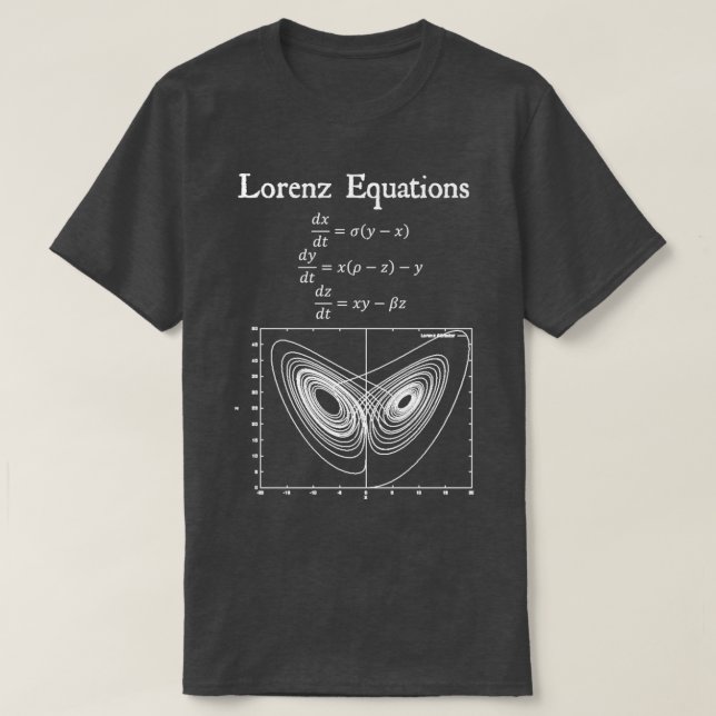 Lorenz Equation Butterfly Effect Chaos Theory Vint T Shirt (Design framsida)