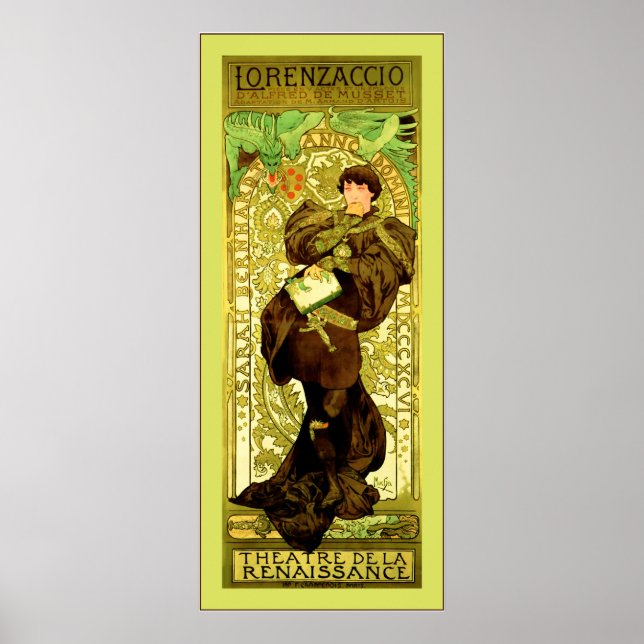 Lorenzaccio ~ Alphonse Mucha Poster (Framsidan)