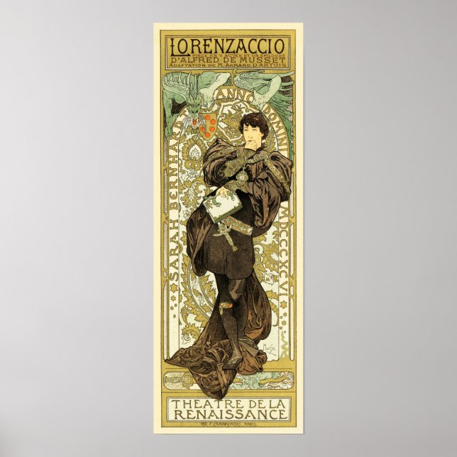 LORENZACCIO Theater De Le Renaissance Old Fransk Poster (Framsidan)