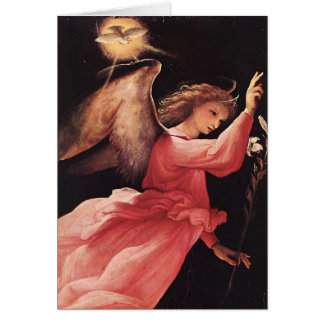 Lorenzo lotto ängeln av annunciationen hälsningskort