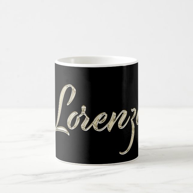 Lorenzo Name whitegold Tasse Teetasse Kaffeetasse Kaffemugg (Center)