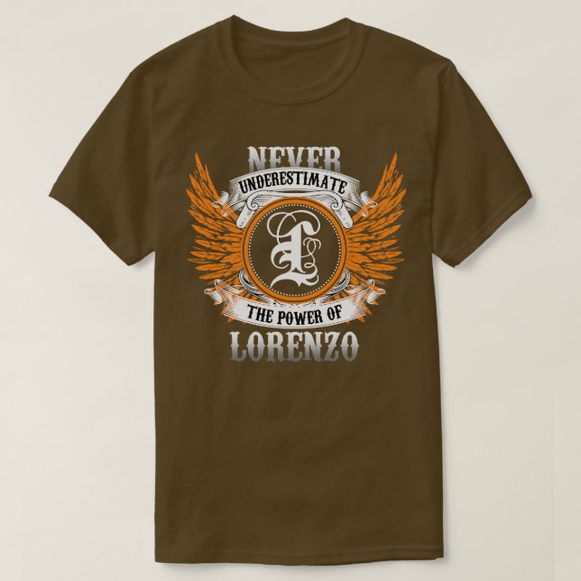 Lorenzo Namn Shirt underskattar aldrig effekten av T (Design framsida)
