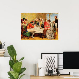 Lorenzo och Isabella av John Everett Millais Poster