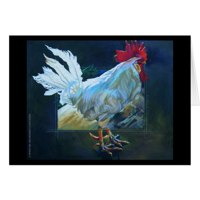 Lorenzo på grönt hälsningskort (Framsidan Horizontal)