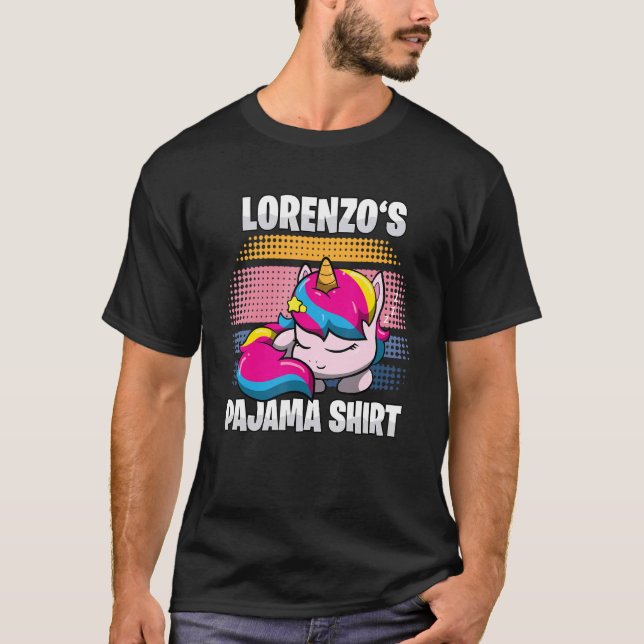 Lorenzos Pajama Personlig Sleeping T Shirt (Framsida)