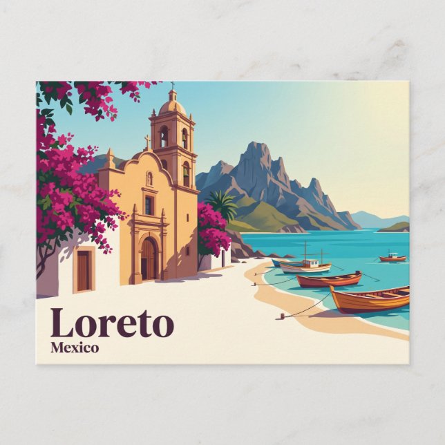 Loreto Mexiko Vykort (Framsida)