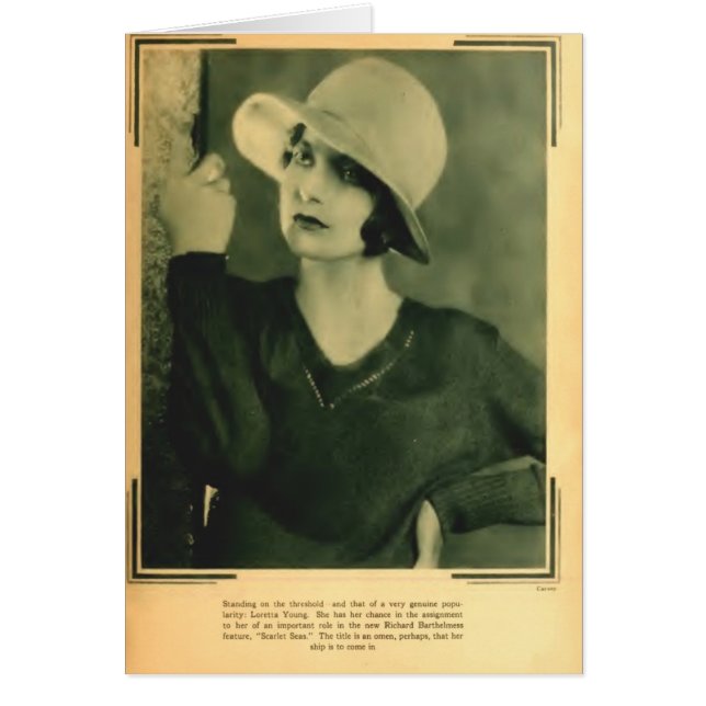 Loretta barnporträtt 1929 hälsningskort (Framsidan)