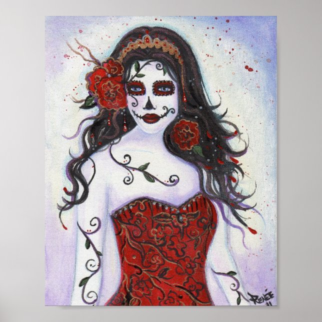 Loretta Day of the dead poster av Renee Lavoie (Framsidan)