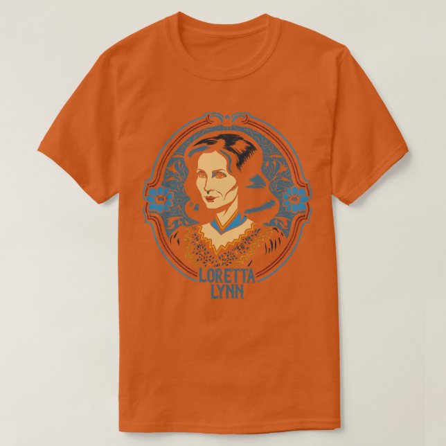 Loretta Lynn Retro Stil Land Fläkt Design 2 T Shirt (Design framsida)
