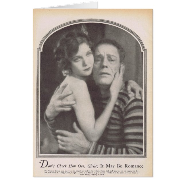 Loretta Young Lon Chaney 1928 Hälsningskort (Framsidan)
