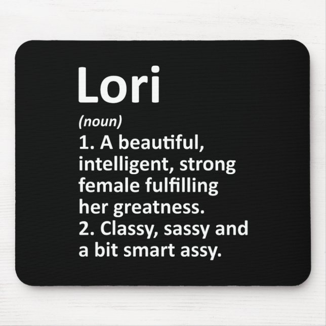 Lori Definition Personalized Name Funny Christmas  Musmatta (Framsidan)