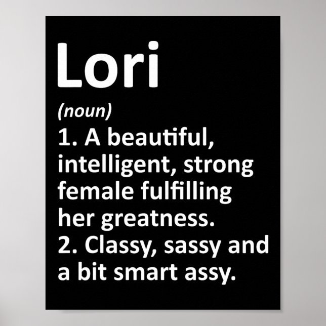 Lori Definition Personalized Name Funny Christmas  Poster (Framsidan)