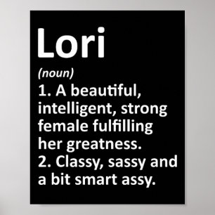 Lori Definition Personligt Namn Rolig Jul Poster