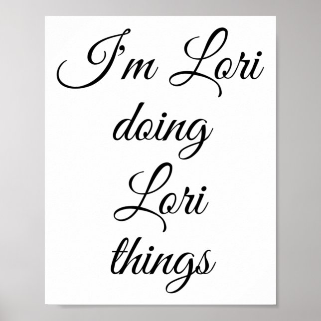 Lori Doing Lori Sak Funny Birthday Namn Gif Poster (Framsidan)