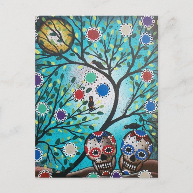 Lori Everett_ Day of the dead_Mexican_Döskallars_D Vykort (Framsida)