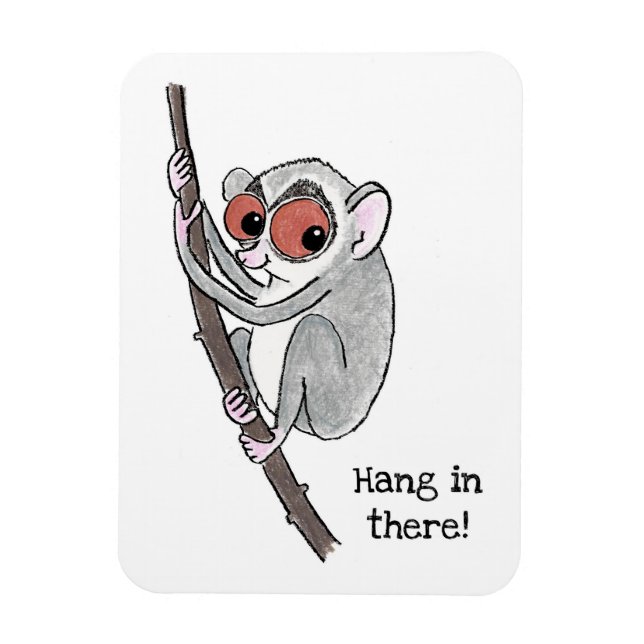 Loris "häng in där" kylmagnet magnet (Vertikal)